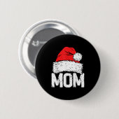 Mom Santa Christmas Family Matching Pajamas Mama X Button (Vorne & Hinten)