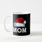 Mom Santa Red Plaid Christmas Family Matching Paja Kaffeetasse (Links)