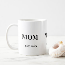 MOM Schriftart gegr. 20XX Fetter Text Weiß Kaffeetasse