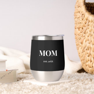 MOM Script gegr. 20XX Weißer fetter Text Schwarz