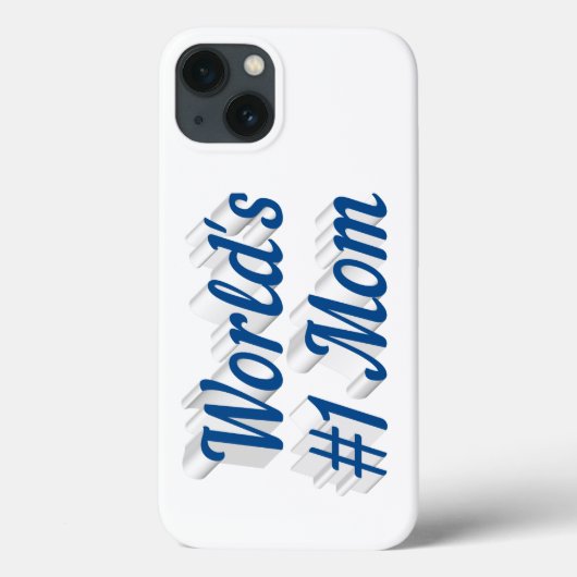 Mom sea blue text iPhone case (Rückseite)