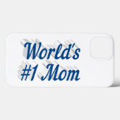 Mom sea blue text iPhone case (Rückseite (Horizontal))