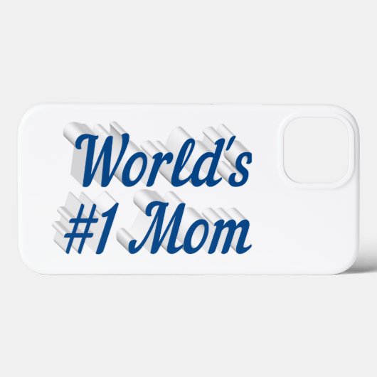 Mom sea blue text iPhone case (Rückseite (Horizontal))