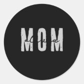 Mom Since 20xx Modern Simple Preppy  Runder Aufkleber (Vorderseite)