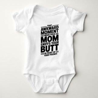 Mom Sniffs Butt Funny Baby Bodysuit Gift Baby Strampler