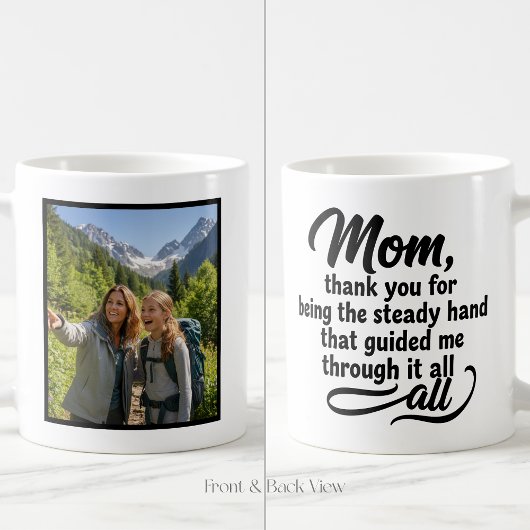 Mom Steady Hand Guided Me Brush Script 1 Foto Kaffeetasse