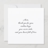 Mom thank you for your heart full of love. Card Dankeskarte (Rückseite)