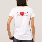 Mom - "The Best" with hearts T-Shirt (Rückseite)