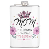 Mom The Legend Mother's Day Gift Flachmann (Vorderseite)