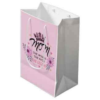 Mom The Legend Mother's Day Gift Mittlere Geschenktüte