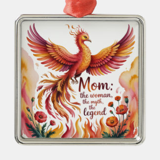 Mom: The Woman, The Myth, The Legend Ornament Aus Metall