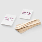 Mom to be baby shower name date pink simple minima fächer (Non-assembled)