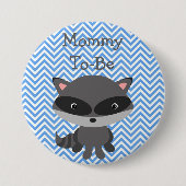 Mom To Be Button Raccoon Woodlands Theme (Vorderseite)