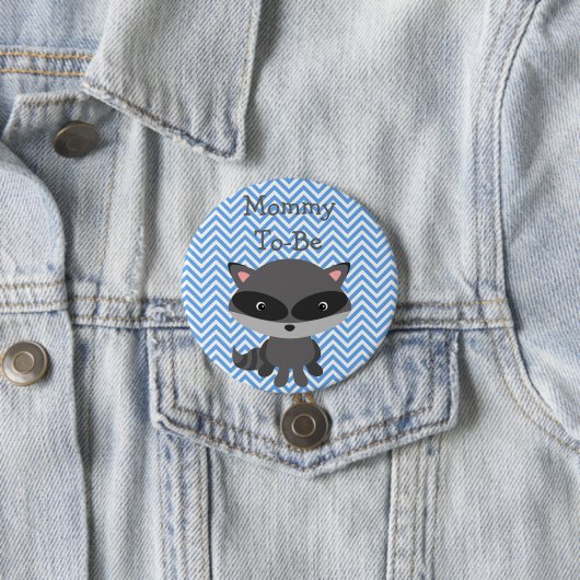 Mom To Be Button Raccoon Woodlands Theme (Beispiel)