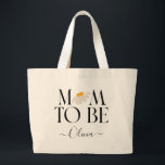 Mom to be daisy floral baby shower new baby gift t jumbo stoffbeutel<br><div class="desc">Mama,  um zu schlafen Blumen Baby Dusche neue Baby Geschenk oder Ankündigung.</div>