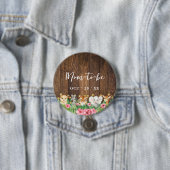 Mom to Be Rustic Pink Safari Baby Shower Button (Beispiel)