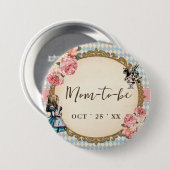 Mom to Be Vintage Alice Baby Shower Button (Vorne & Hinten)