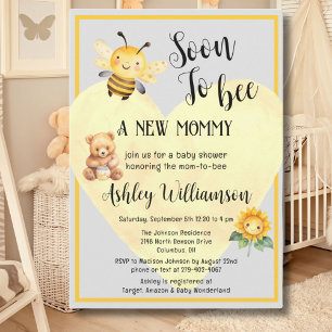 Mom-to-Bee Honey Bear Babyparty-Einladung Einladung