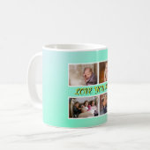 Mom Tribute 4-Photo Pastel Memory Kaffeetasse (Vorderseite Links)