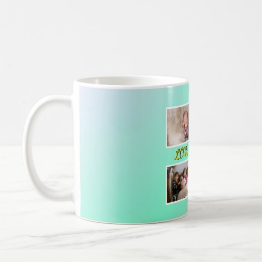 Mom Tribute 4-Photo Pastel Memory Kaffeetasse (Links)