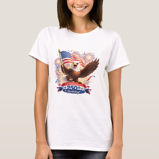 mom Tshirt Happy 250th Birthday USA! (Vorderseite)