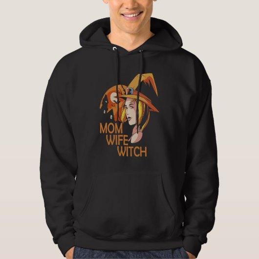 Mom Wife Witch Hoodie (Vorderseite)