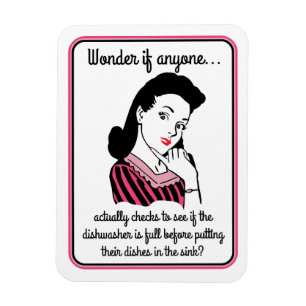 Mom Wonders Retro Fun Kitchen Magnet