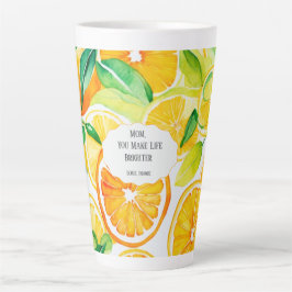 Mom You Make Life Brighter – Citrus Latte Mug Milchtasse