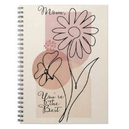 Mom, You’re the Best | Floral Line Notizblock