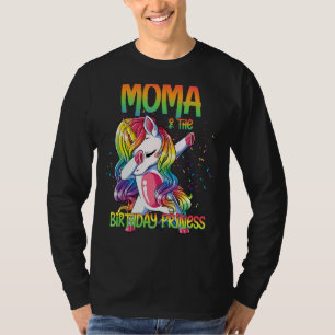 Moma der Geburtstagsprinzessin, die Unicorn-Girl v T-Shirt