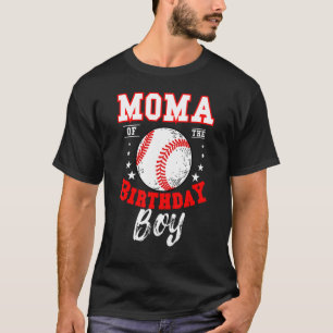 Moma des Geburtstags Boy Baseball Thema Bday Celeb T-Shirt