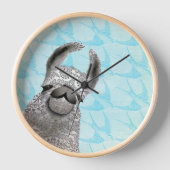 Moma Llama Blue Bird Uhr (Vorderseite)