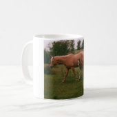 Moma Pferd und Babypferd Kaffeetasse (Vorderseite Links)