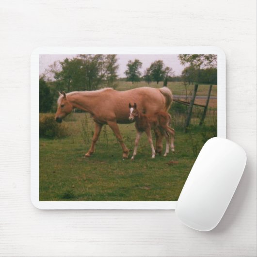 Moma Pferd und Babypferd Mousepad (Mit Mouse)