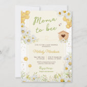 Moma to Bee Honeybee Wildblume Yellow Baby Shower Einladung (Vorderseite)
