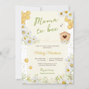 Moma to Bee Honeybee Wildblume Yellow Baby Shower Einladung