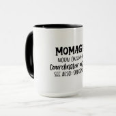 Momager-Definition-Tasse Tasse (Vorderseite Links)