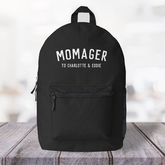 Momager | Moderner Leiter der Mama Kindernamen Bedruckter Rucksack