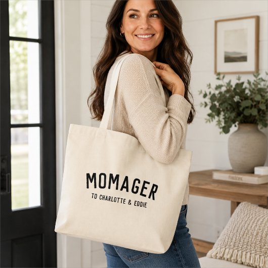 Momager | Moderner Leiter der Mama Kindernamen Jumbo Stoffbeutel