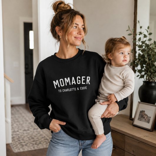Momager | Moderner Leiter der Mama Kindernamen Sweatshirt