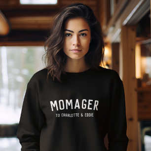 Momager   Moderner Leiter der Mama Kindernamen Sweatshirt