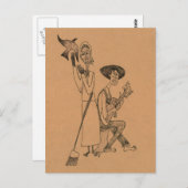 Momas Black Crow-Blues Postkarte (Vorne/Hinten)