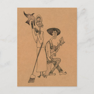 Momas Black Crow-Blues Postkarte