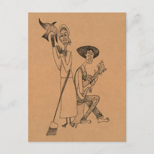 Momas Black Crow-Blues Postkarte (Vorderseite)