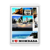 Mombasa - Kenia - I Liebe - Magnet (Vertikal)