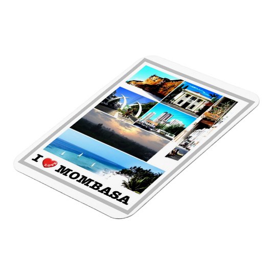Mombasa - Kenia - I Liebe - Magnet (Linke Seite)