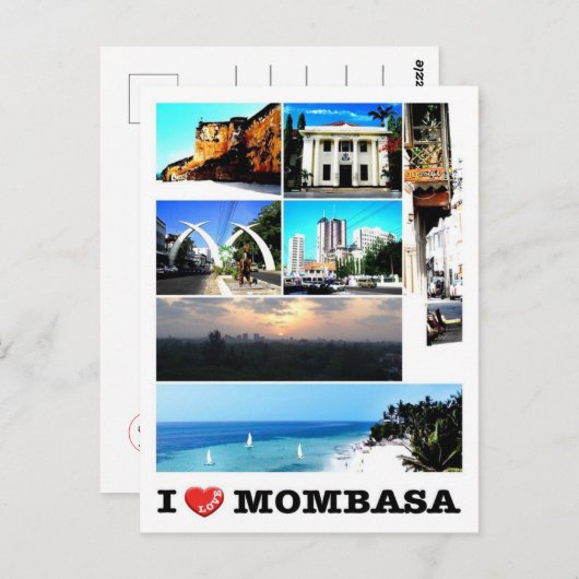 Mombasa - Kenia - I Liebe - Postkarte (Vorne/Hinten)