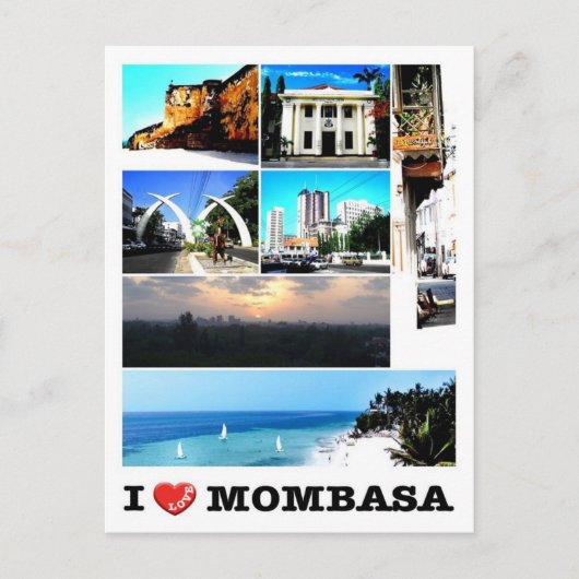 Mombasa - Kenia - I Liebe - Postkarte (Vorderseite)