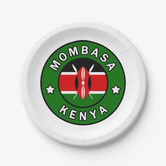 Mombasa Kenia Pappteller (Vorderseite)