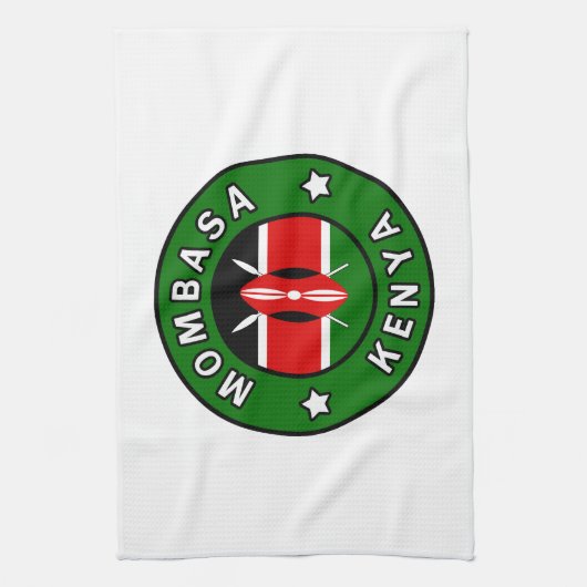 Mombasa Kenya Geschirrtuch (Vertikal)